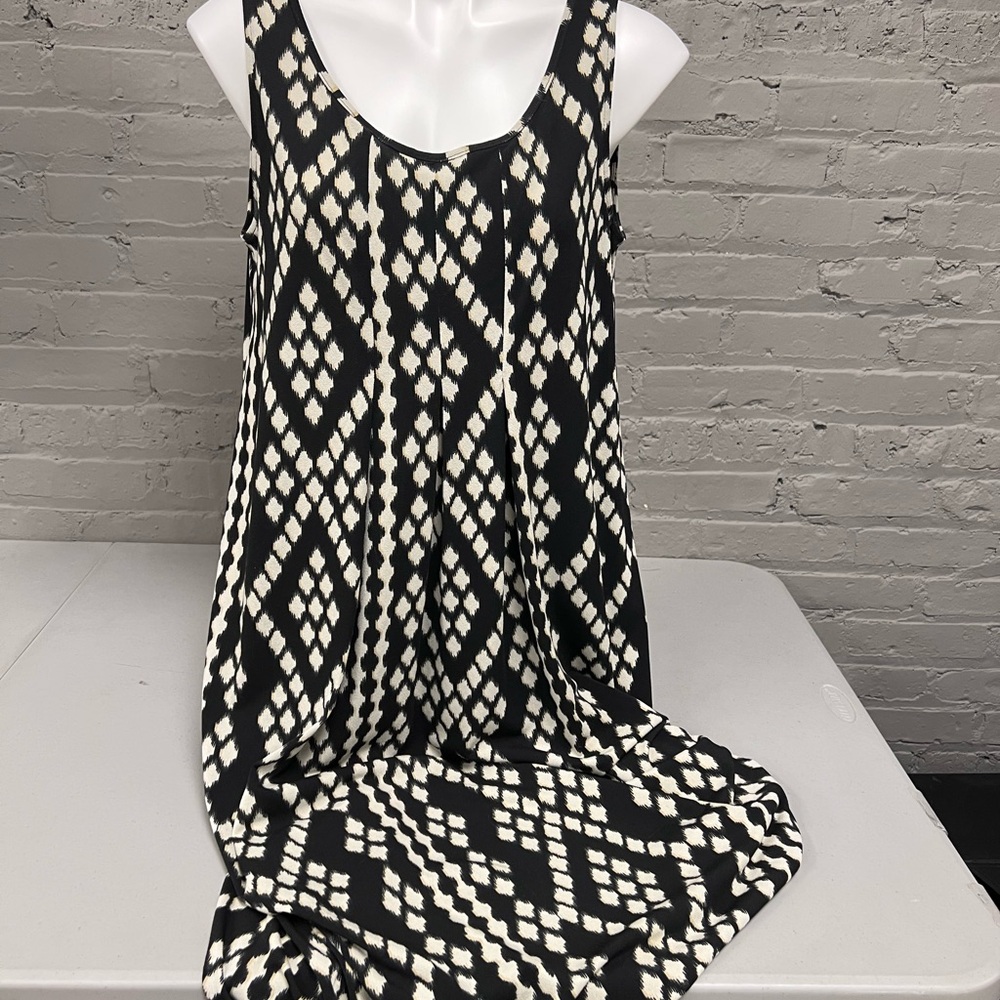 George Black and Cream Maxi Dress